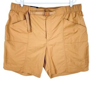 Eddie Bauer Men's Brown Ripstop Tech Short Size XL Adjustable Belt UPF 50 NWT